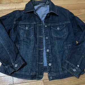Chicos Women’s Dark Wash Denim Jacket size 1